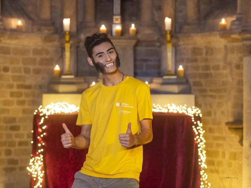 Berkan A. als Teenwolf in der Georgskapelle (Foto: Barbara Frommann)